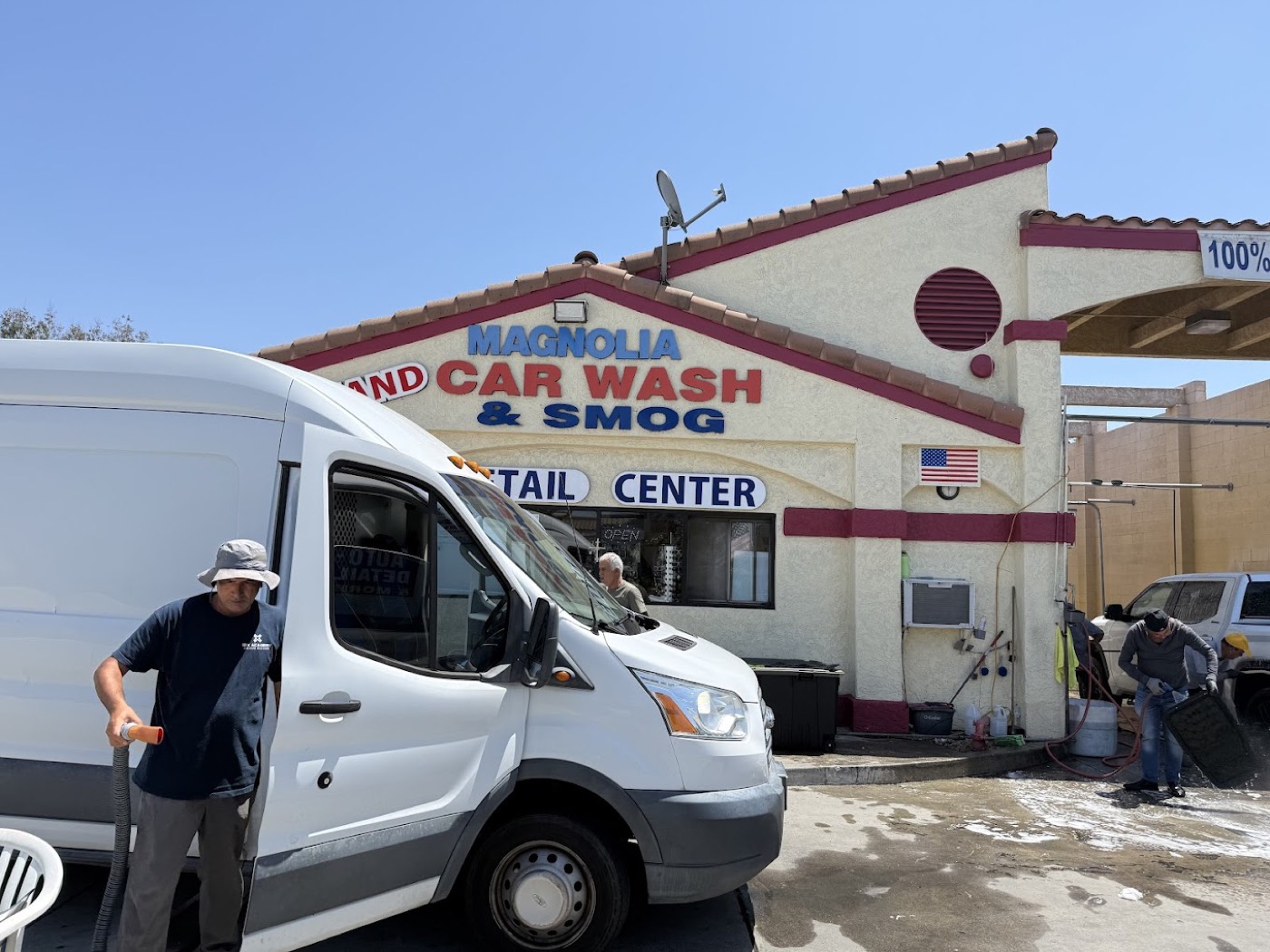 Magnolia Car Wash storefront — 100% Hand Wash & Detail Center, 8931 Magnolia Ave, Santee CA