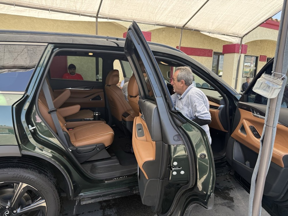 Interior detailing with conditioned leather seats